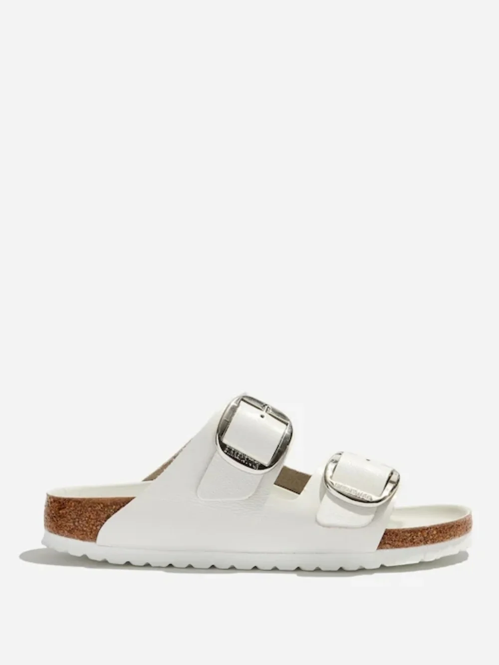 New! Birkenstock Big Buckle Arizona Sandals in White Leather EU 41
